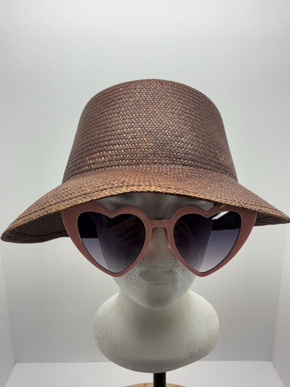 Vintage M Sportfolio by Stetson Woven Straw Hat Made in USA Union Label